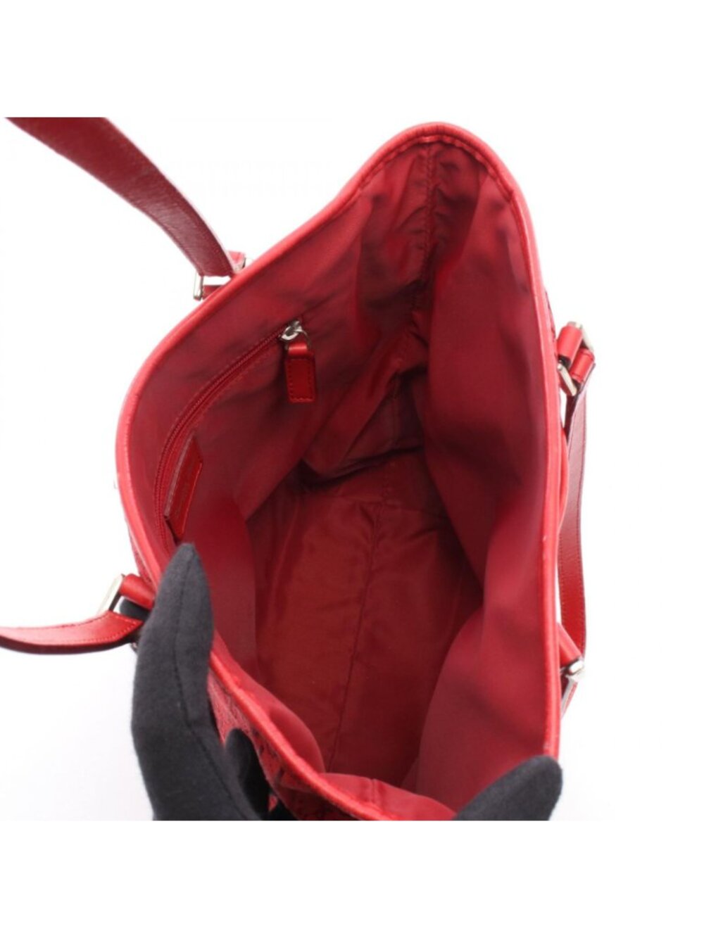 ★SOLD★ Dior Tote Trotter Red Canvas Leather - Picture 3 of 11
